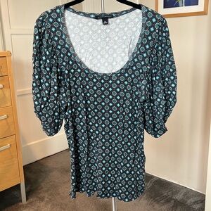 Banana Republic Blue Puff Sleeve Shirt